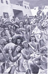 Thothmes III plündert Zahi zur Erntezeit